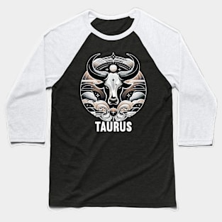 Floral Taurus Constellation Baseball T-Shirt